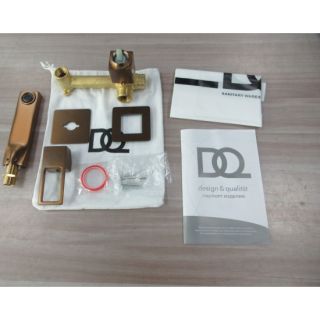 Смеситель для раковины DQ Dortmund встраиваемый настенный браш.роз.золото (DA1714433)